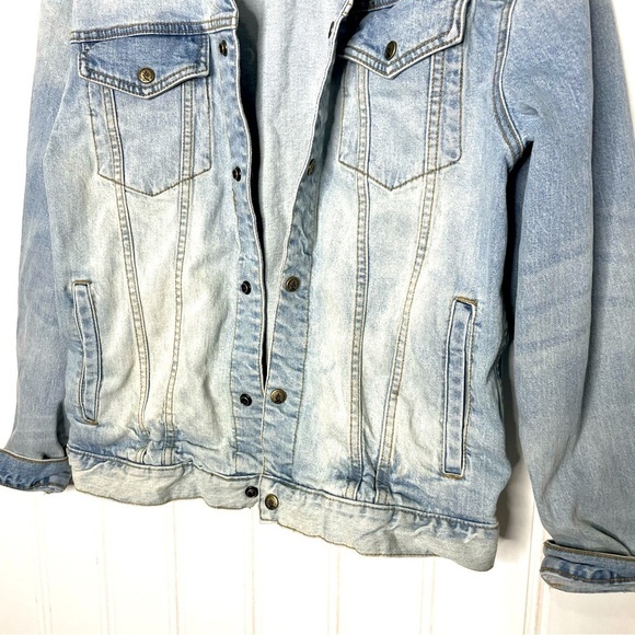 Chubbies Trucker Jean Jacket Light Acid Washed Blue 651 - Picture 6 of 8